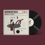 Vinyl record of the Goldenblack Baileo Jazz #1 album next to its front cover.