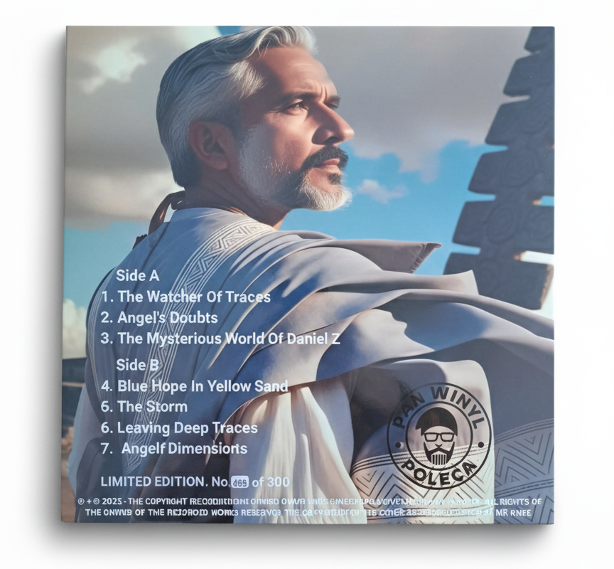 Mr Knee "The Watcher Of Traces" vinyl album cover and record